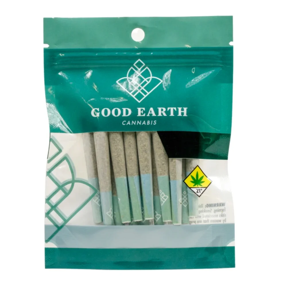 Good Earth flower pre-roll packaging